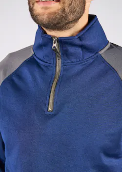 Fristads Skarup Sweater met Korte Rits 7048 SHV miniatuur