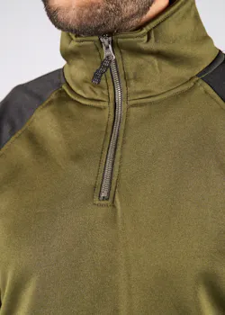 Fristads Skarup Sweater met Korte Rits 7048 SHV miniatuur