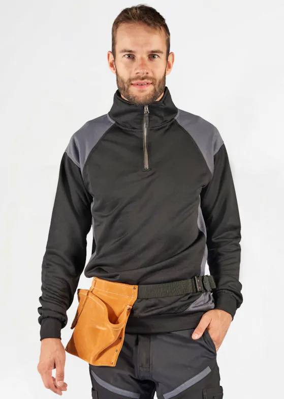 Fristads Sweatshirt mit kurzem Reißverschluss 7048 GSM - 122408