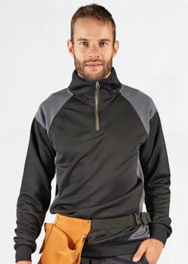 Fristads Skarup Sweater met Korte Rits 7048 SHV
