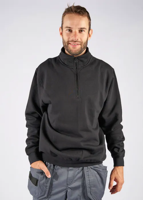 Fristads sweat-shirt à fermeture éclair courte 1737 Swb