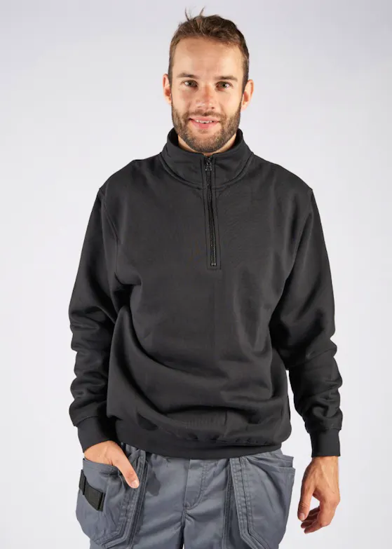 Fristads Sweatshirt mit kurzem Reißverschluss 1737 Swb