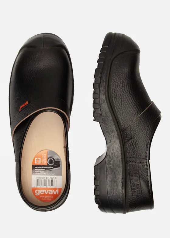Gevavi Next 1240/00, geschlossener Clog, PU, S3, schwarz