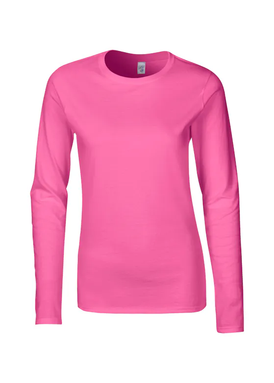 ##Gildan SoftStyle LS Body-Fit Damen-T-Shirt