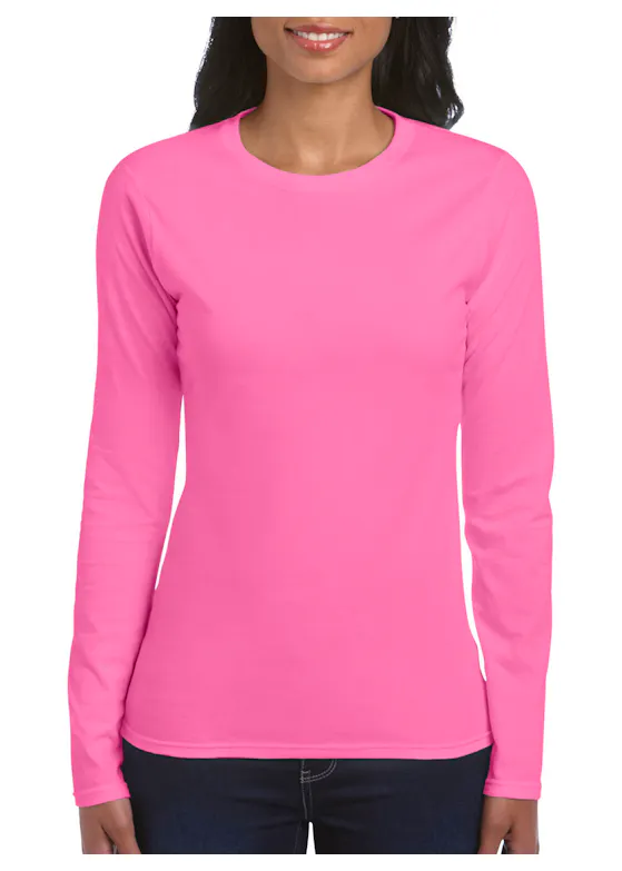 ##Gildan SoftStyle LS Body-Fit Damen-T-Shirt