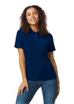Gildan GIL64800L Poloshirt Softstyle Double Pique Short Sleeves Regular Fit Dames miniatuur