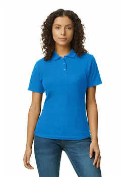 Gildan GIL64800L Poloshirt Softstyle Double Pique Short Sleeves Regular Fit Dames miniatuur