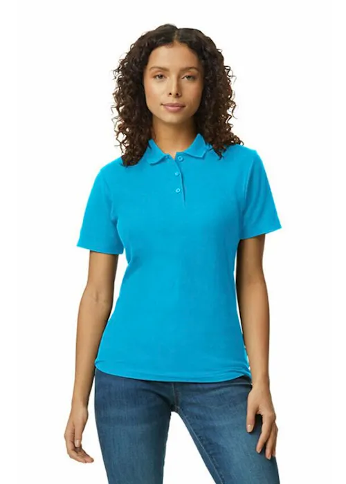 Gildan GIL64800L Poloshirt Softstyle Double Pique Short Sleeves Regular Fit Dames