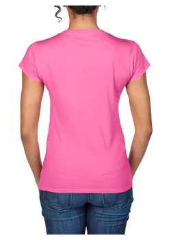 Gildan SoftStyle GIL64V00L V-Neck T-shirt Body Fit Dames miniatuur