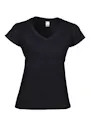 Gildan V-Neck SoftStyle Body-Fit Damen-T-Shirt Vorschaubild