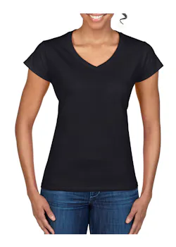 Gildan SoftStyle GIL64V00L V-Neck T-shirt Body Fit Dames miniatuur