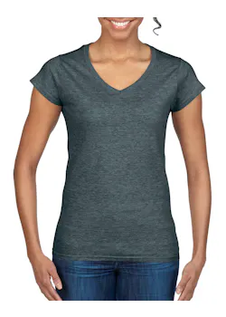 Gildan SoftStyle GIL64V00L V-Neck T-shirt Body Fit Dames miniatuur