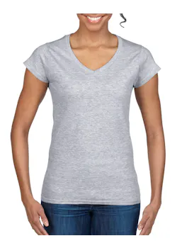 Gildan SoftStyle GIL64V00L V-Neck T-shirt Body Fit Dames miniatuur