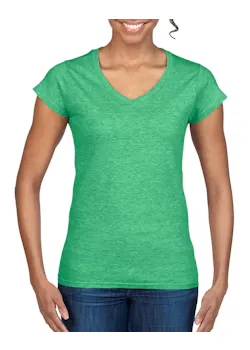 Gildan SoftStyle GIL64V00L V-Neck T-shirt Body Fit Dames miniatuur