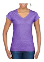 Gildan V-Neck SoftStyle Body-Fit Damen-T-Shirt Vorschaubild
