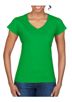 Gildan SoftStyle GIL64V00L V-Neck T-shirt Body Fit Dames miniatuur