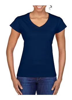 Gildan SoftStyle GIL64V00L V-Neck T-shirt Body Fit Dames miniatuur