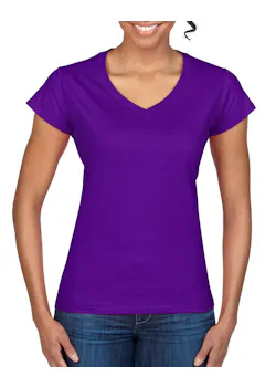 Gildan SoftStyle GIL64V00L V-Neck T-shirt Body Fit Dames miniatuur