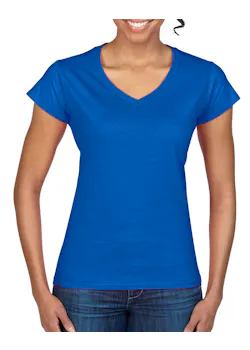 Gildan SoftStyle GIL64V00L V-Neck T-shirt Body Fit Dames miniatuur