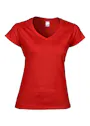 Gildan V-Neck SoftStyle Body-Fit Damen-T-Shirt Vorschaubild