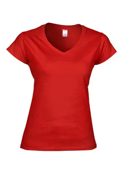 Gildan SoftStyle GIL64V00L V-Neck T-shirt Body Fit Dames miniatuur