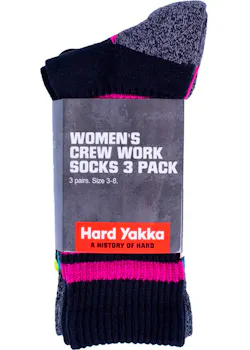 Hard Yakka Womens Crew 3 Pack miniatuur