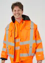 Hydrowear Aberdeen hoge zichtbaarheids werkjas oranje miniatuur
