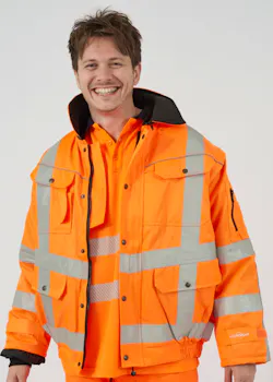 Hydrowear Aberdeen hoge zichtbaarheids werkjas oranje miniatuur