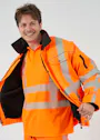 Hydrowear Aberdeen hoge zichtbaarheids werkjas oranje miniatuur