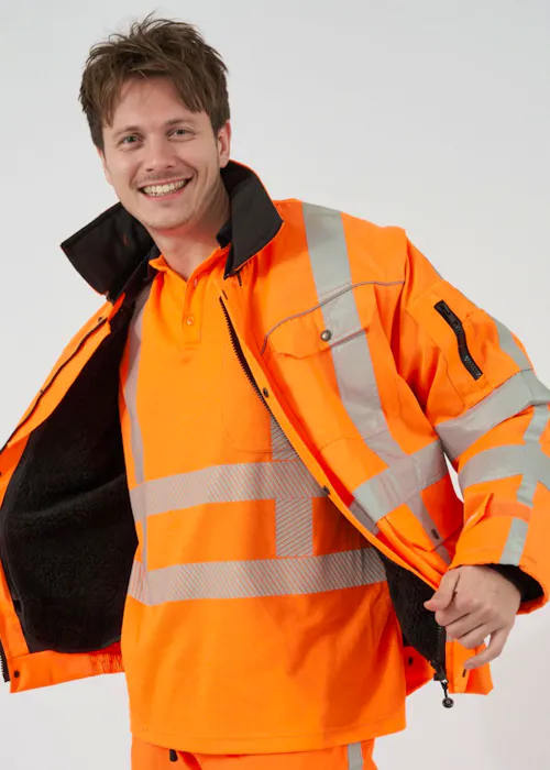 Hydrowear Aberdeen hoge zichtbaarheids werkjas oranje