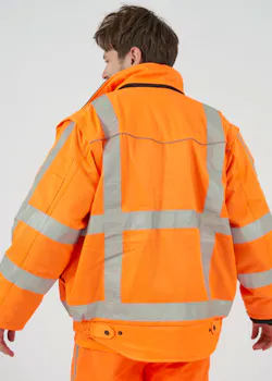 Hydrowear Aberdeen hoge zichtbaarheids werkjas oranje miniatuur