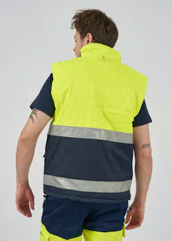 Hydrowear Metz 043446YN Gilet antistatique ignifuge jaune/bleu marine thumbnail (vignette)