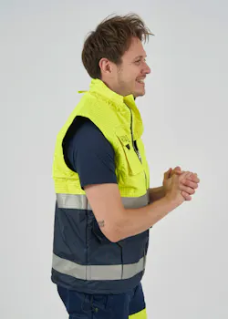 Hydrowear Metz 043446YN Gilet antistatique ignifuge jaune/bleu marine thumbnail (vignette)