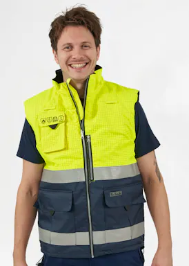 Hydrowear Metz 043446YN Giletz Antistatisch Brandvertragend Geel/Marine