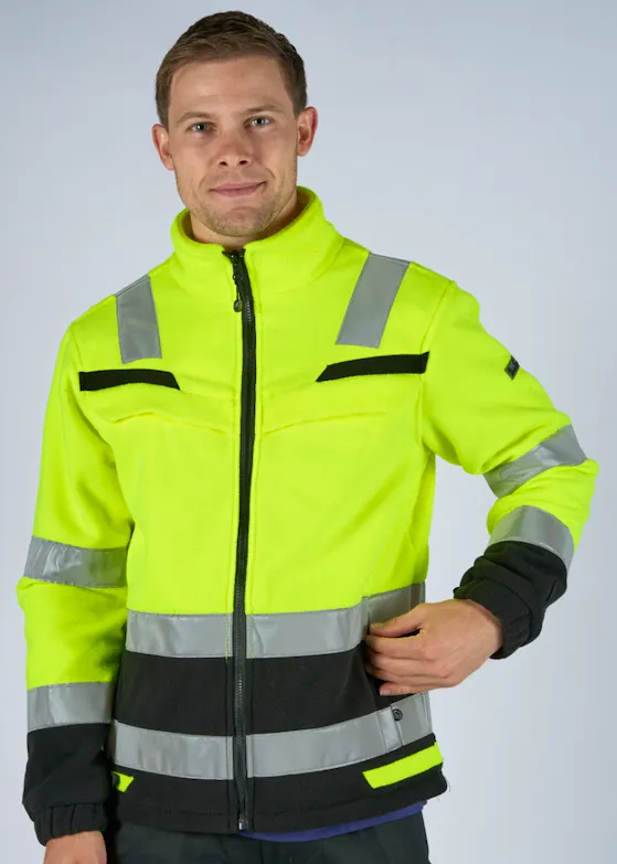 Hydrowear Torgau-Fleecejacke Gelb / Schwarz
