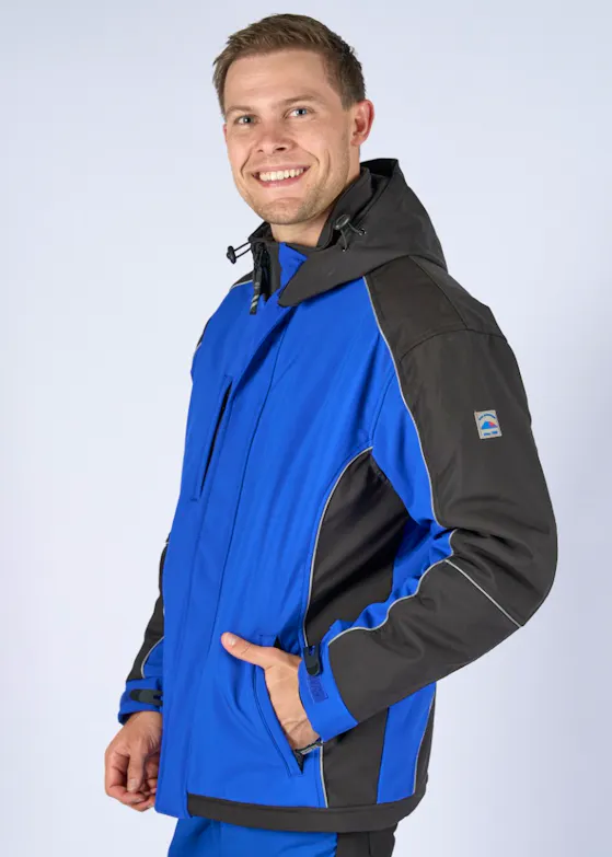 Hydrowear Vaals Winter-Softshelljacke kornblumenblau/schwarz