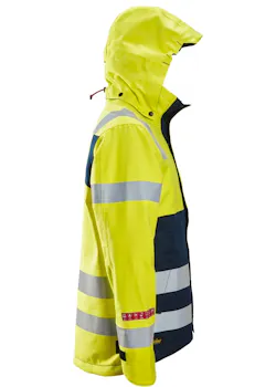 Snickers Protecwork, Waterproof  Shell Jack, High-Vis Klasse 3 miniatuur