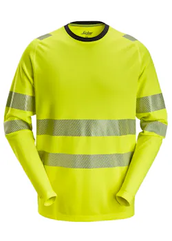 Snickers 2431 T-shirt met Lange Mouwen High-Vis Klasse 2/3 Reflecterend