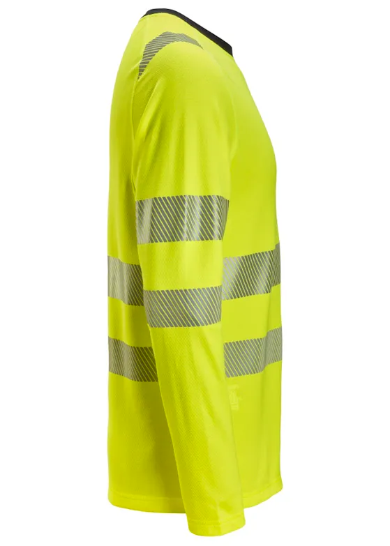 Snickers High-Vis-T-Shirt Klasse 2/3 mit langen Ärmeln