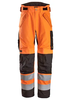 Snickers High-Vis Klasse 2 Waterproof 375® 2-Laags Licht Gewatteerde Werkbroek 6630 miniatuur