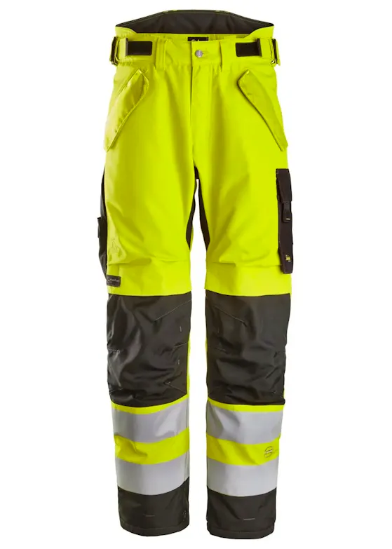 Snickers High-Vis-Klasse 2 Waterproof 375® 2-lagige, leicht wattierte Arbeitshose 6630