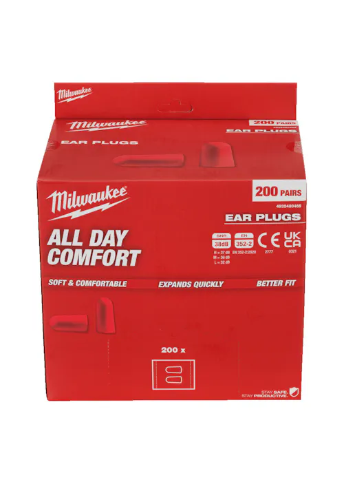 Milwaukee Foam Ear Plugs 200 stuks  (4932480465)