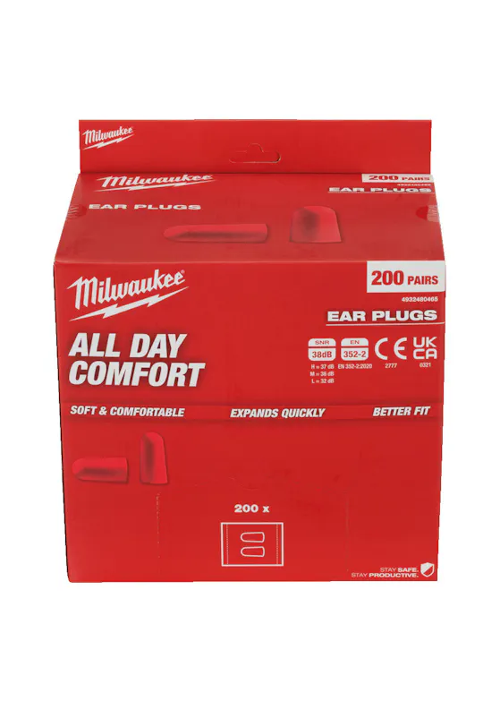 Milwaukee Foam Ear Plugs, 200 Stück (4932480465)