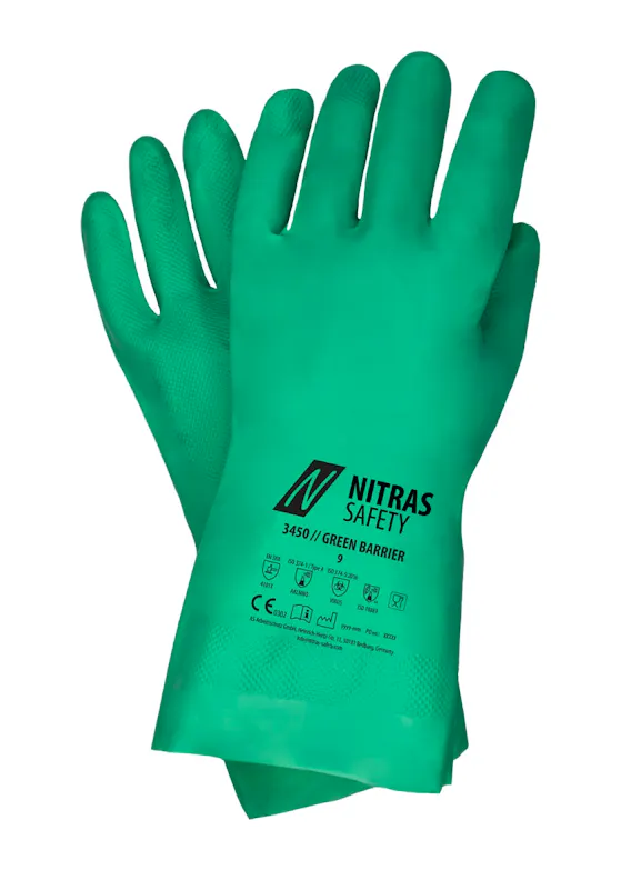 Nitras Safety 3450 // Green Barrier Handschoen
