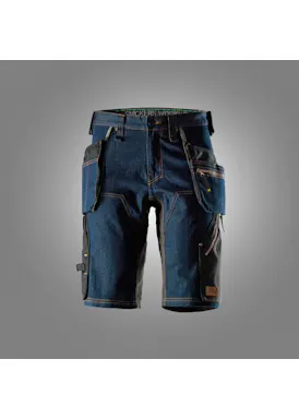 Snickers Denim Shorts met Holsterzakken 6155 Stretch Slim Fit FlexiWork