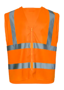 Lyngsoe Hi-Vis Safety Vest W. Zipper LR1057 Reflecterend