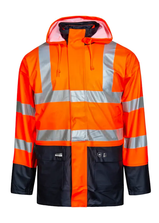 Lyngsoe Hi-Vis Winter Jacket in PU Quality LR4379 Winddicht