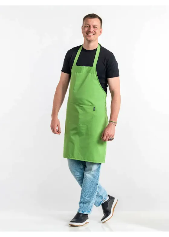Chaud Devant Bib Apron: Matcha 589