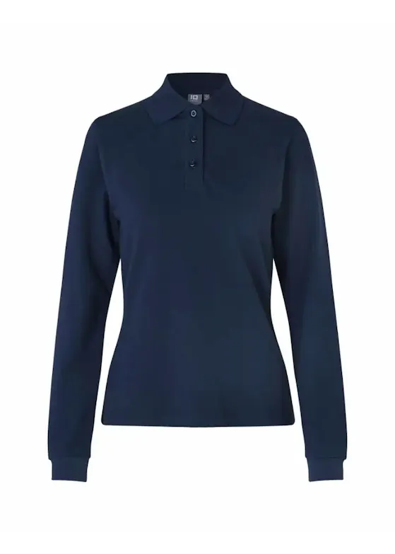 ID Identity Long Sleeved Polo Shirt 0545 Stretch Dames