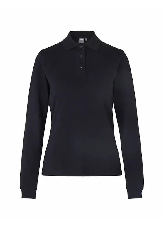 ID Identity Long Sleeved Polo Shirt 0545 Stretch Dames